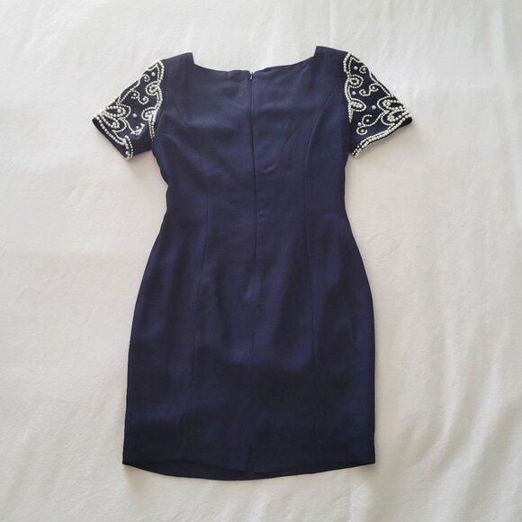 Vintage A.J. Bari Navy Sheath - Picture 7 of 9